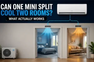 Can one mini split cool two rooms with a dual-zone mini split system