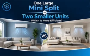 One large mini split vs two smaller units for efficient home cooling