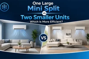 One large mini split vs two smaller units for efficient home cooling