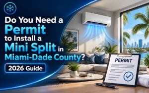 Mini split installation permit checklist for a Miami-Dade County home