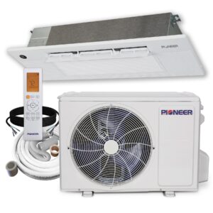 Pioneer Quantum Ultra 12,000 BTU 22 SEER2 230V 1-Way Ceiling Cassette Mini Split Heat Pump