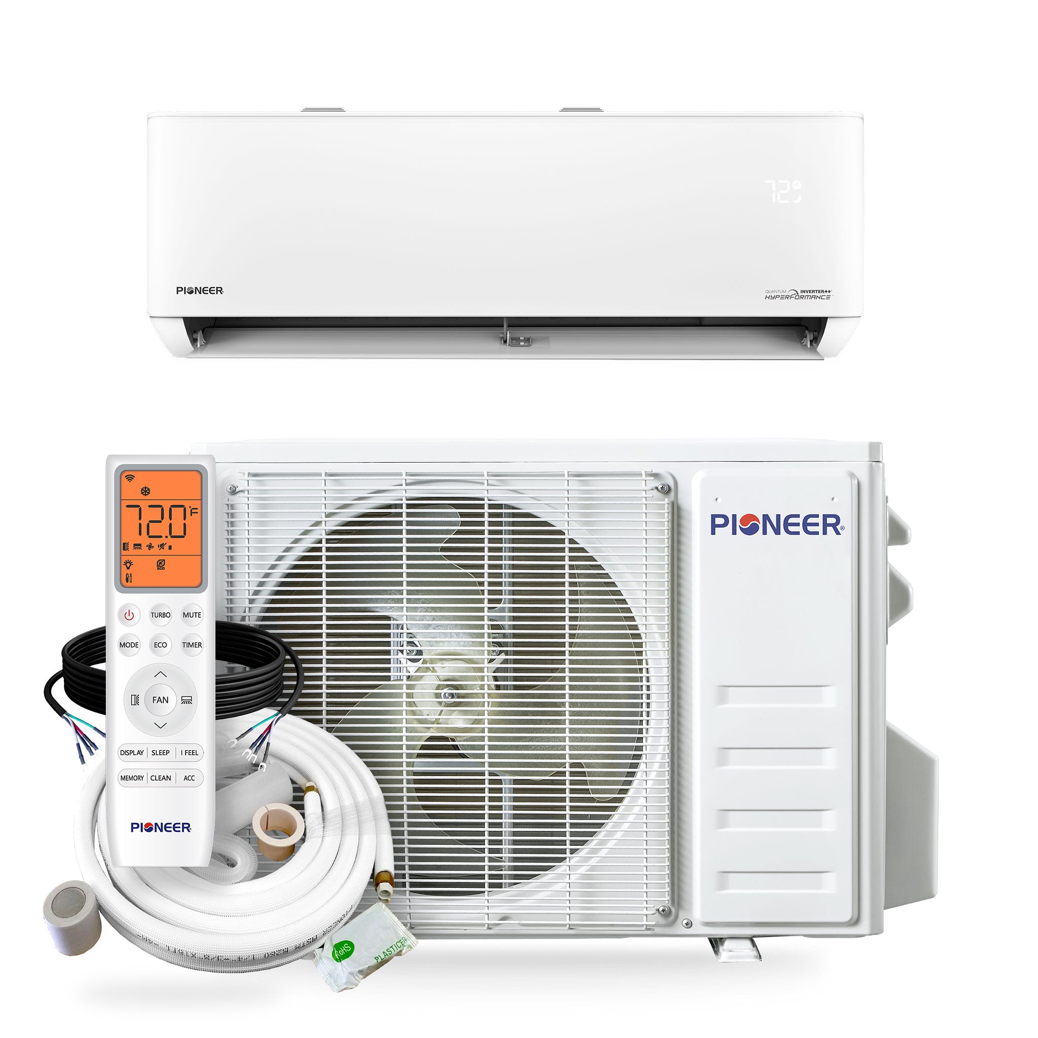 Pioneer Quantum Hyperformance 9,000 BTU 25 SEER2 230V Wall-Mount Mini Split Heat Pump