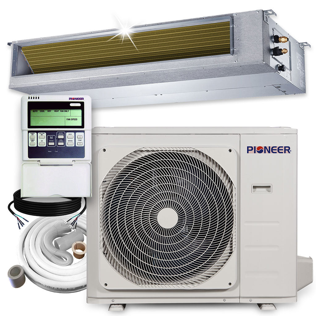 Pioneer Quantum Ultra 48,000 BTU 17 SEER2 230V Slim-Duct Mini Split Heat Pump